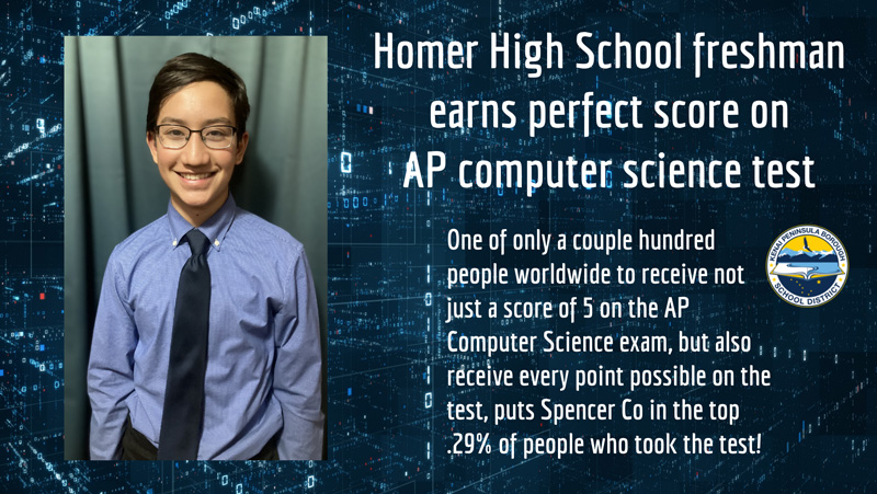 Homer High School student earns perfect score on AP computer science test